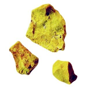 New Natural Green Olive Opal Raw Cluster Reno, Nevada Heart Chakra 3Pc